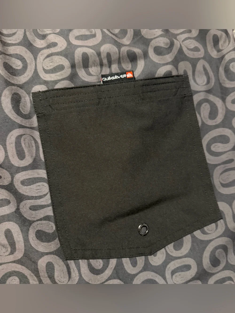 Quicksilver Swim Trunks Shorts Mens XXL Gray Black Patterned UPF 50 Quick Dry